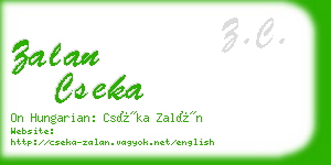 zalan cseka business card